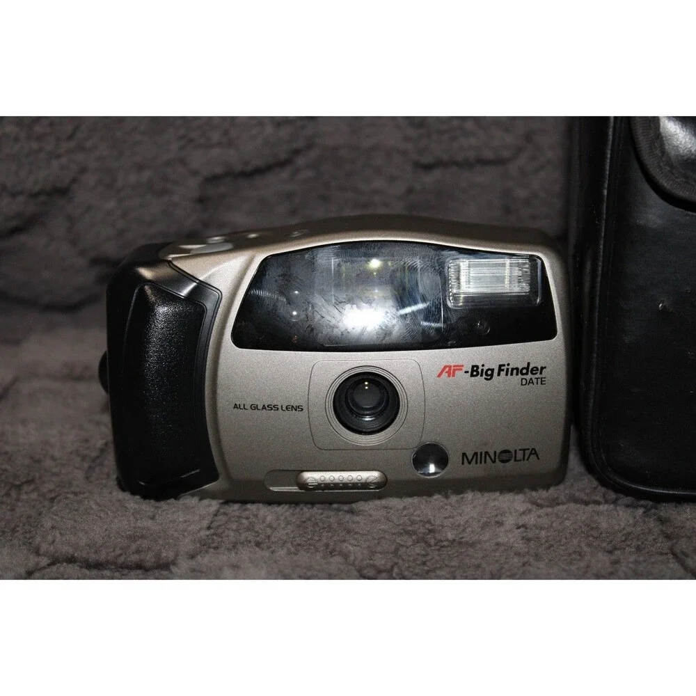 Minolta AF Big Finder Date 35 mm Point & Shoot Film Camera Untested As Is